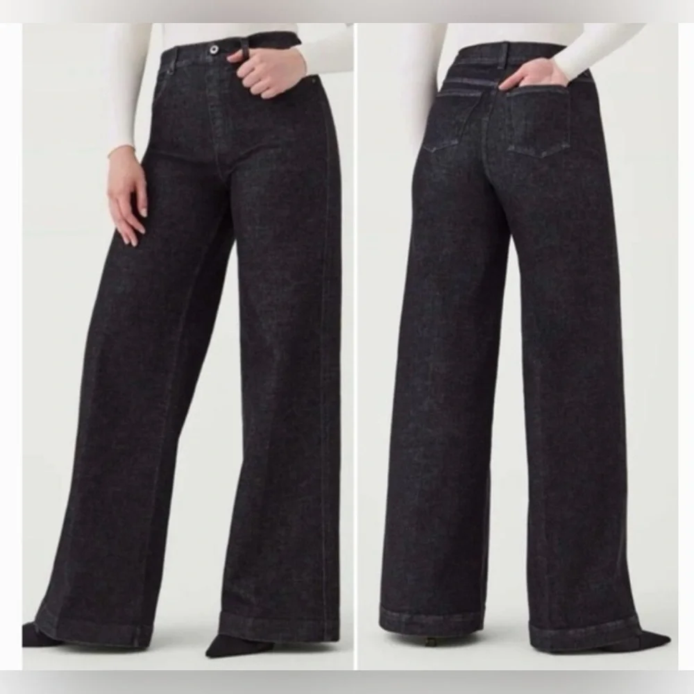 SPANX Women’s Wide Leg Jeans, Charcoal - Picture 1 of 3